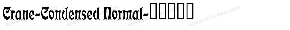 Crane-Condensed Normal字体转换
